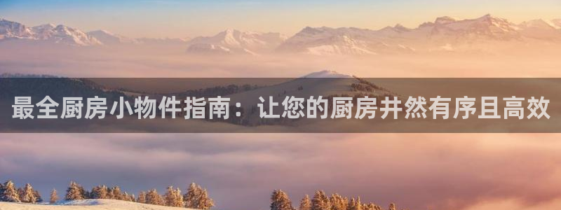 手机鸿运国际|最全厨房小物件指南：让您的厨房井然有序且高效